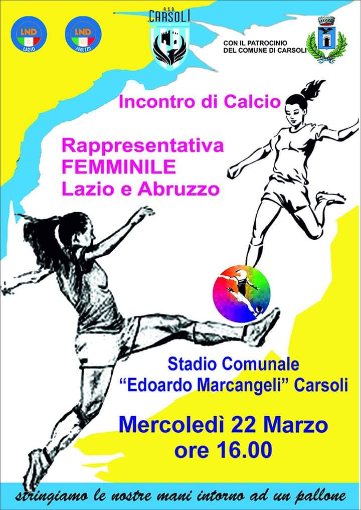 Incontro di calcio rappresentativa femminile Lazio- Abruzzo