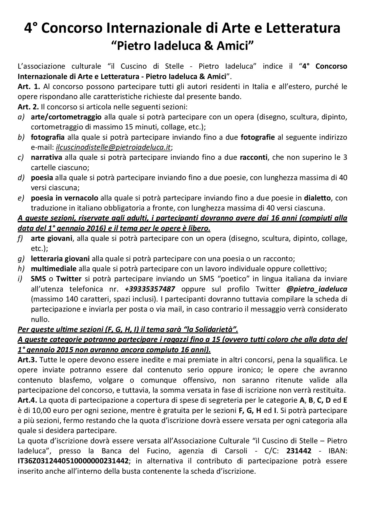 Concorso Letterario
