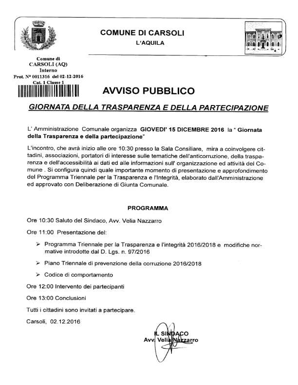 Trasparenza E Partecipazione