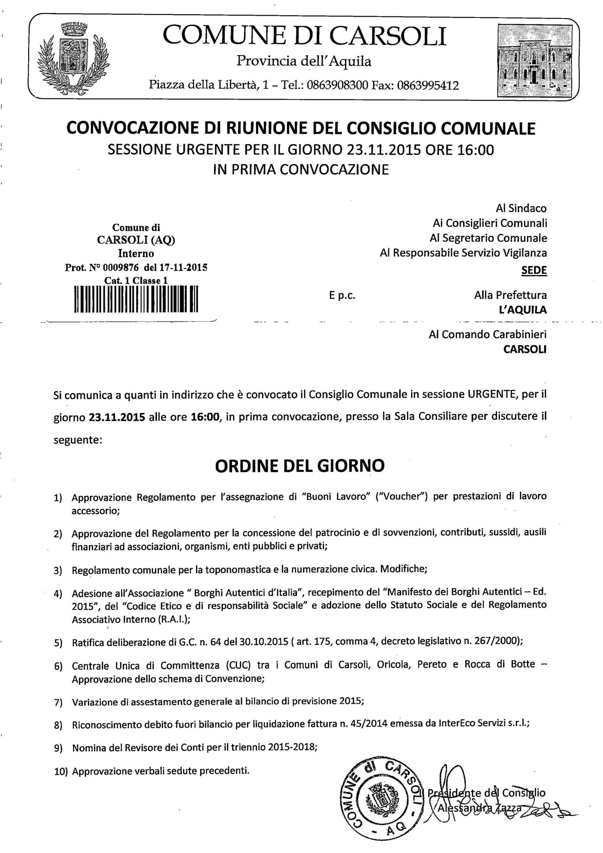 Ordine del Giorno