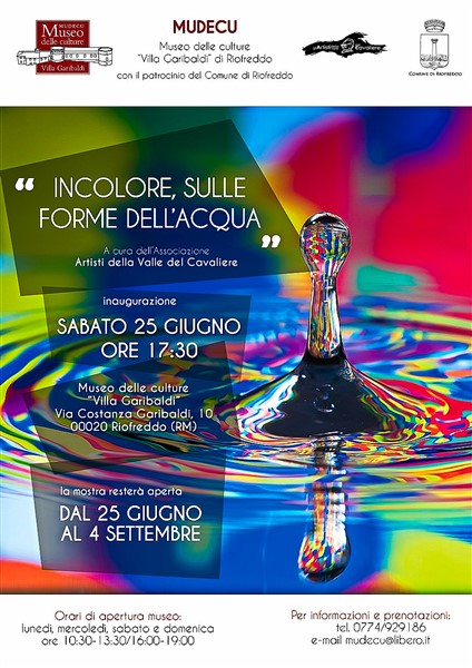 Mostra, Incolore sulle forme dell'acqua