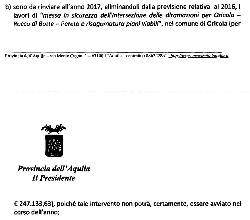 Provincia-Emendamento Bilancio 2016