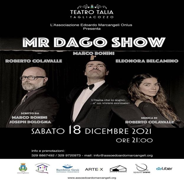 TAGLIACOZZO - SPETTACOLO DI BENEFICIENZA AL TALIA PER I REPARTI ONCOLOGICI DEL “BAMBINO GESÙ” E MOSTRA D’ARTE “SCUSATE SIAMO APERTI” NEL FOYES