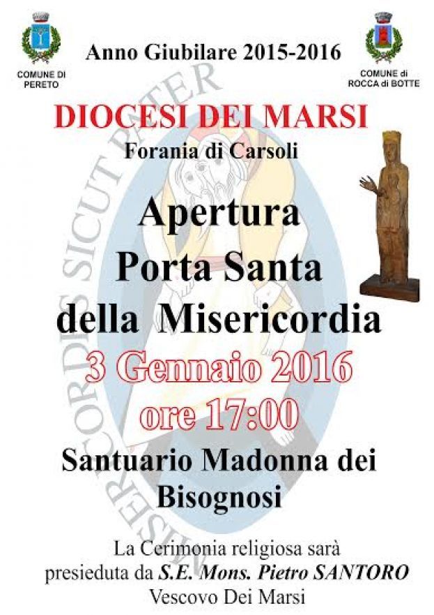 DOMANI L’APERTURA DELLA PORTA SANTA PRESSO IL SANTUARIO DELLA MADONNA DEI BISOGNOSI