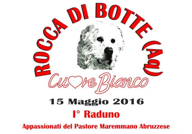 ROCCA DI BOTTE, PRIMO RADUNO "CUORE BIANCO" PER GLI APPASSIONATI DEL PASTORE MAREMMANO-ABRUZZESE