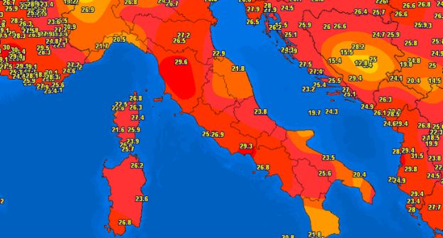 Caldo sull'Italia