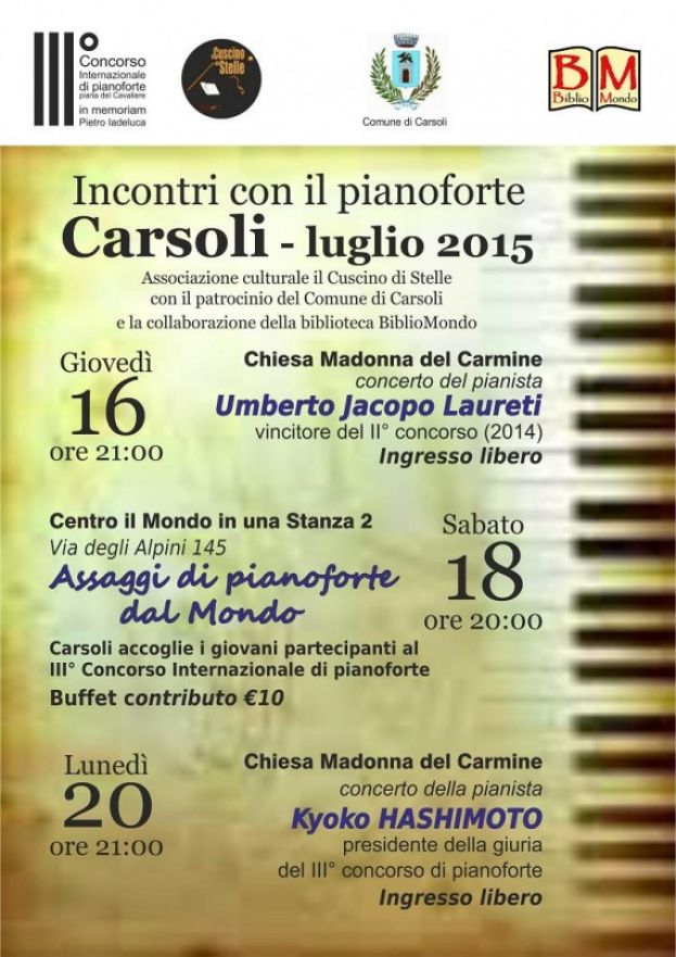 INCONTRI CON IL PIANOFORTE A CARSOLI