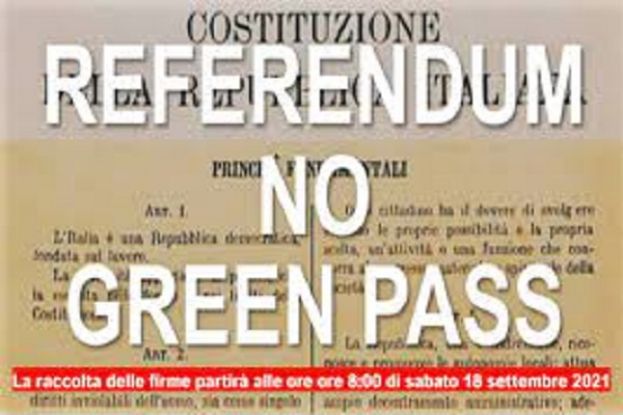 ARRIVA LA RACCOLTA FIRME CONTRO IL GREEN PASS