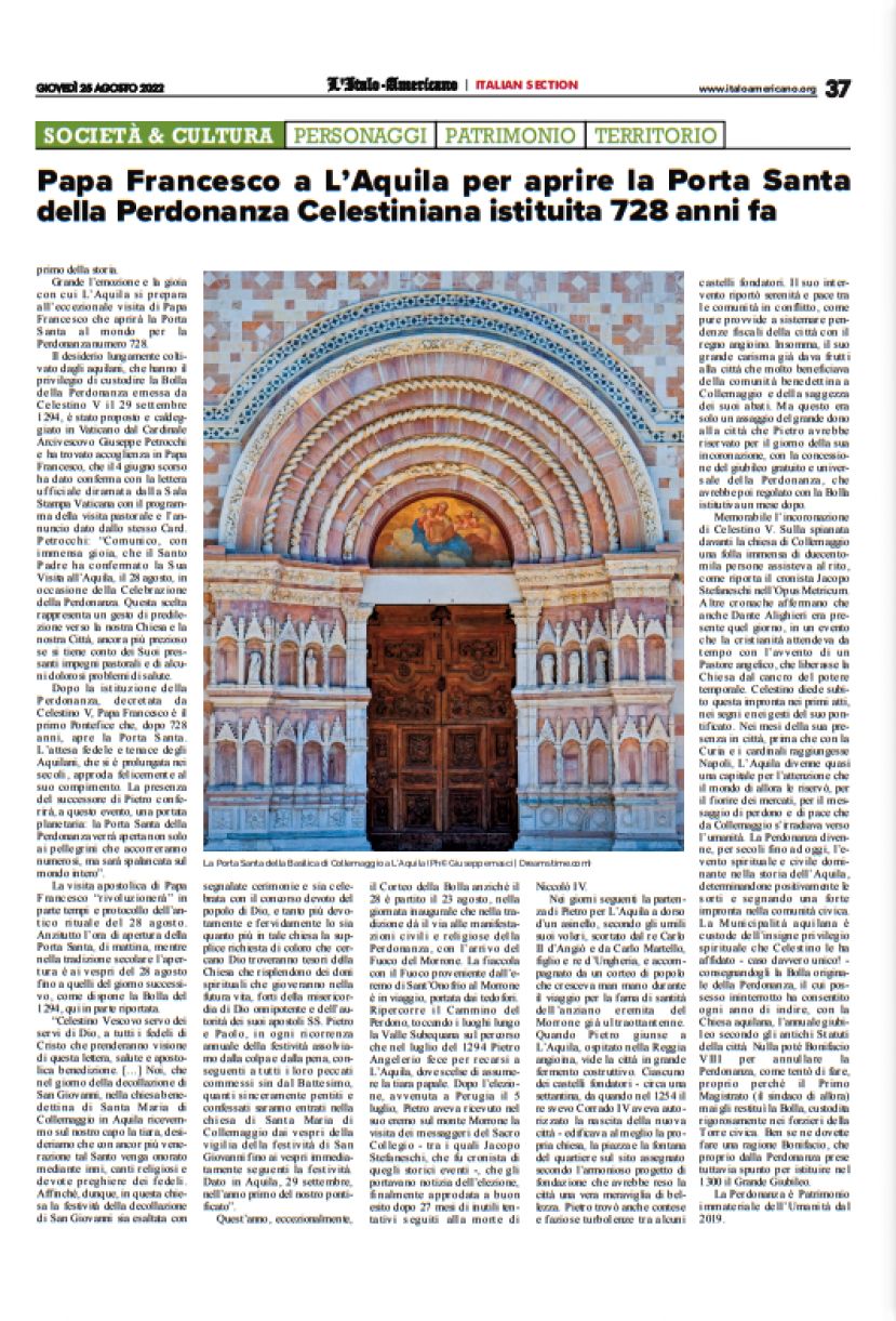 Perdonanza 2022-Italo Americano