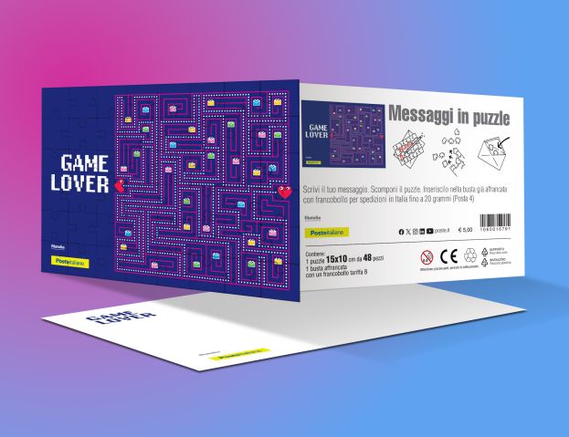 La cartolina puzzle realizzata per San Valentino 2025
