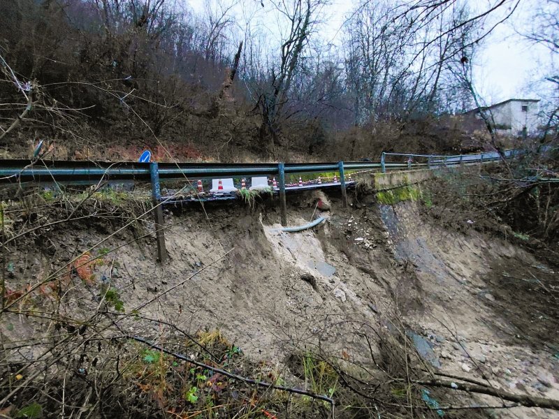 Strada franata
