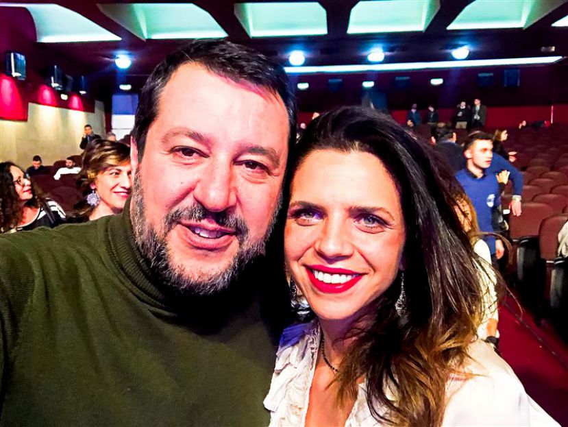 Roberta Salvati con Matteo Salvini