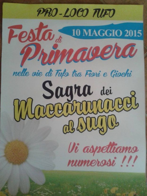 10 MAGGIO,SAGRA DEI MACCARUNACCI AL SUGO A TUFO DI CARSOLI