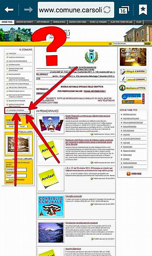 CARSOLI, "IL COMUNE 'NON' INFORMA"