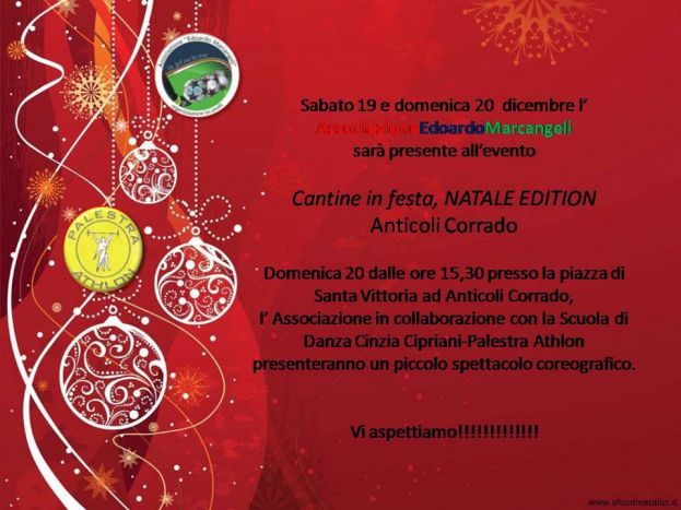 NATALE EDITION AD ANTICOLI CORRADO CON L'ASSOCIAZIONE EDOARDO MARCANGELI