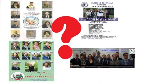 UN IMPEGNO PER CARSOLI:"LA POLITICA DEL SERVIZIO E NON DELLE OPPORTUNITA'"