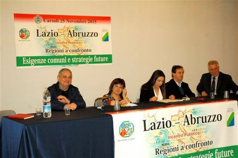 ABRUZZO E LAZIO SI INCONTRANO : ISTITUZIONI A CONFRONTO PER INTEGRARE LE ESIGENZE DELLA ZONA