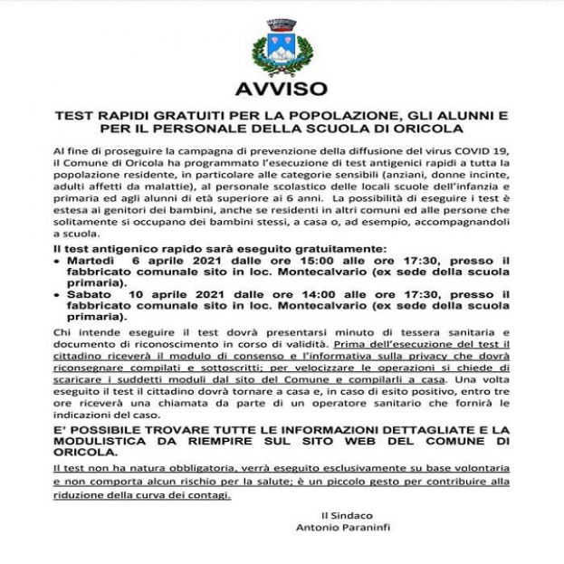 Avviso-Oricola