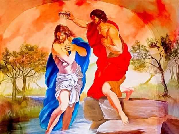 Gesù nel Giordano al cospetto di San Giovanni Battista