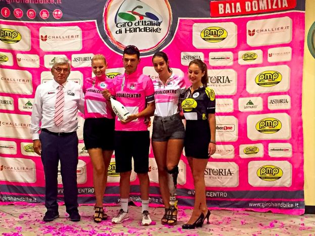 MTB SANTA MARINELLA-CICLI MONTANINI, PRIMATO ROSA PER DAVIDE BORGNA AL GIRO D'ITALIA HANDBIKE