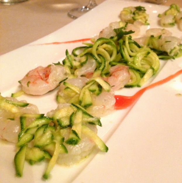 ROTOLINI DI ZUCCHINE CON GAMBERI E MAIONESE