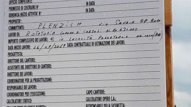 Cartello di segnalazione