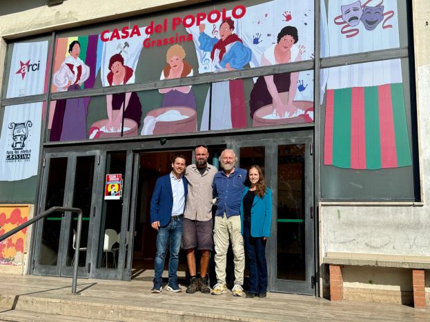 il sindaco, Vanni Materassi, Marco Caciagli, l'assessora alle Politiche giovanili del Comune di Firenze