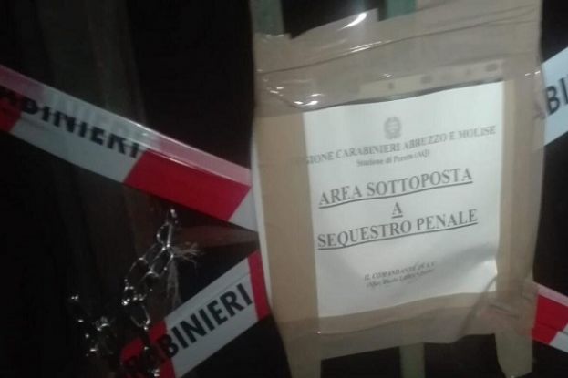 Area sottoposta a sequestro