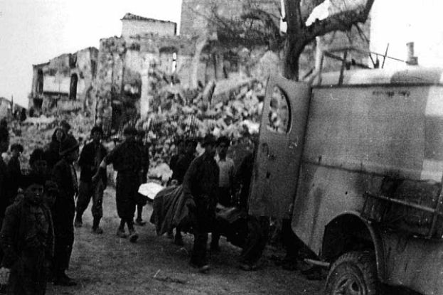 Carsoli, bombardamenti