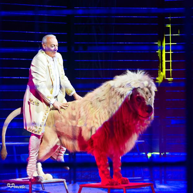 Domatore con il Leone
