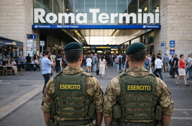 Militari alla Stazione Termini di Roma