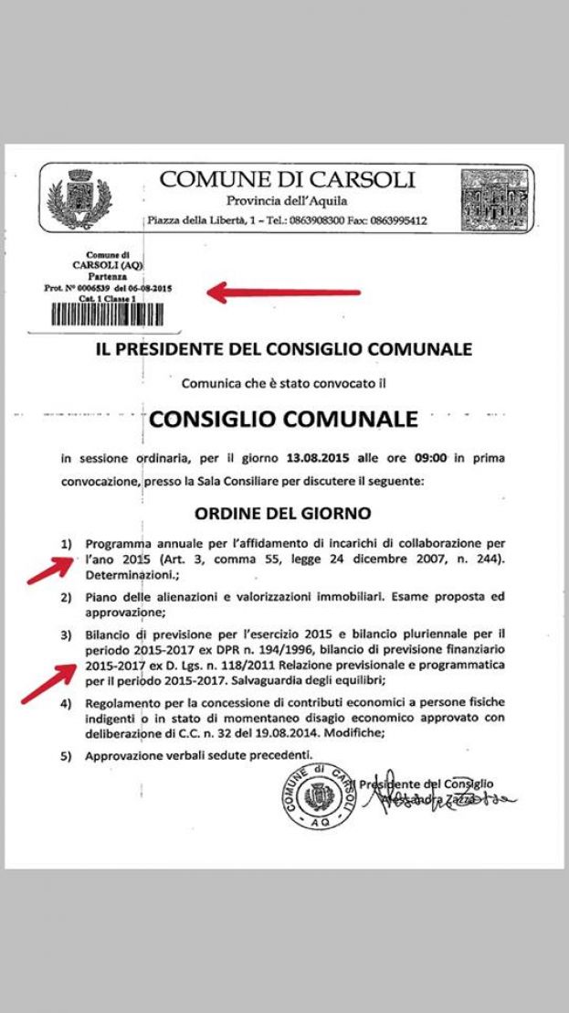 CARSOLI,"MANOVRE FERRAGOSTANE"