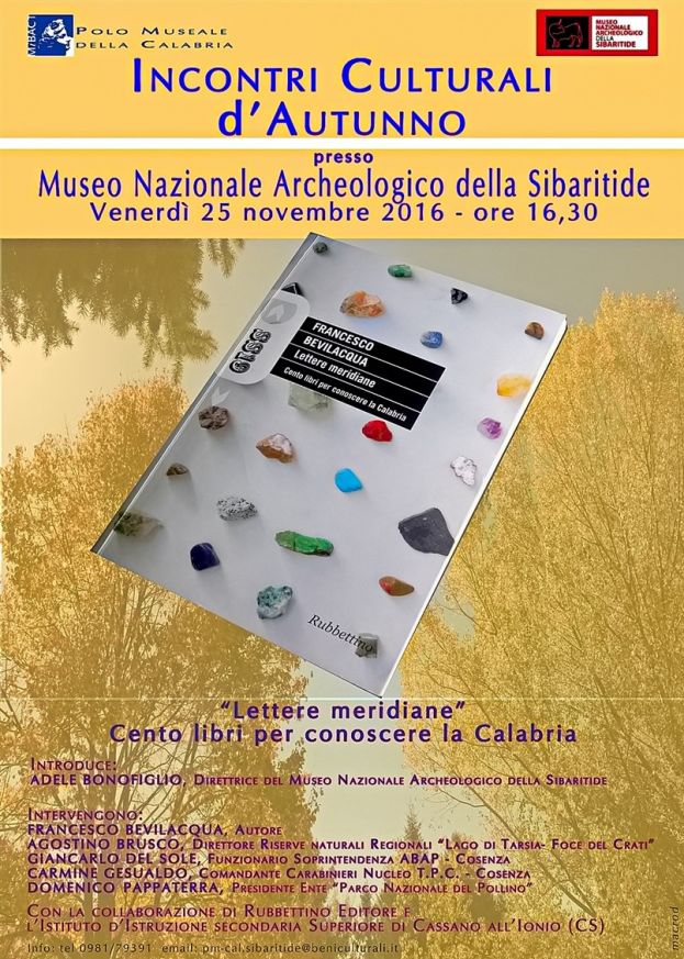 MUSEO NAZIONALE ARCHEOLOGICO DELLA SIBARITIDE: INCONTRI CULTURALI D'AUTUNNO