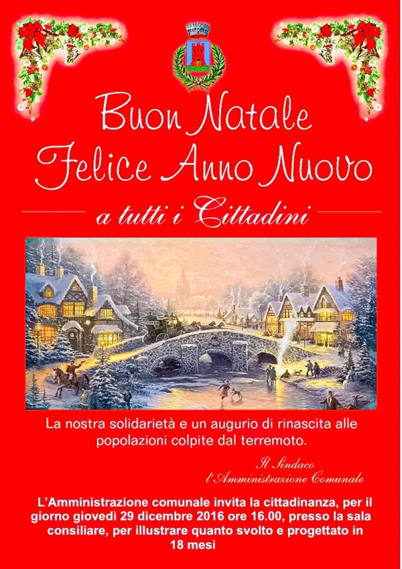 Gli Auguri del Sindaco Fernando Marzolini