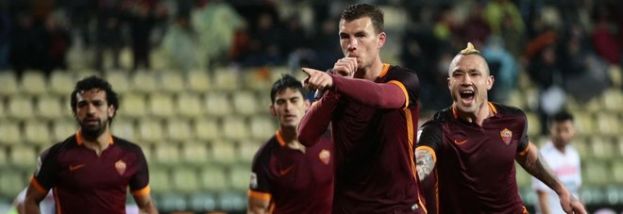 CARPI-ROMA 1-3:SPALLETTI RITROVA DZEKO E SI GODE DUE NOTTI AL TERZO POSTO