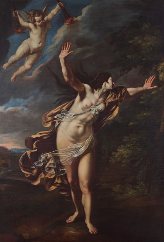 Artemisia Gentileschi, Aurora, Olio su tela, 219 x 4 x 144 cm, Collezione Alessandra Masu