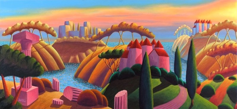 Luca Dall'Olio, Come sarebbe bello, 2011, acrilico su tela cm 60x130