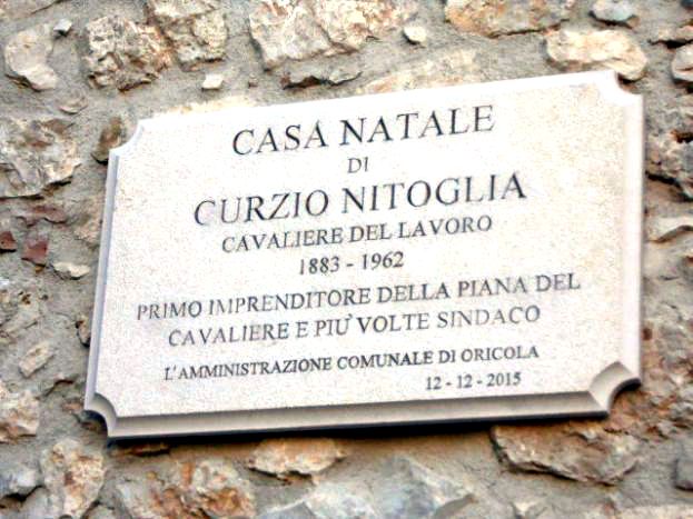 ORICOLA CELEBRA CURZIO NITOGLIA, IL PRIMO IMPRENDITORE DELLA PIANA DEL CAVALIERE