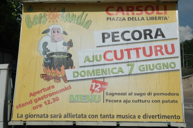 CARSOLANDIA,PECORA "AJUCUTTURU"PER DOMENICA 7 GIUNGNO IN PIAZZA DELLA LIBERTA'