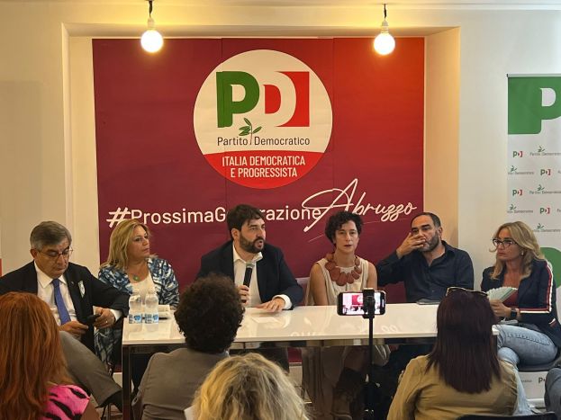 Da sinistra D'Alfonso, Catalano, Fina, Innocenzi, Ranieri, Di Padova.