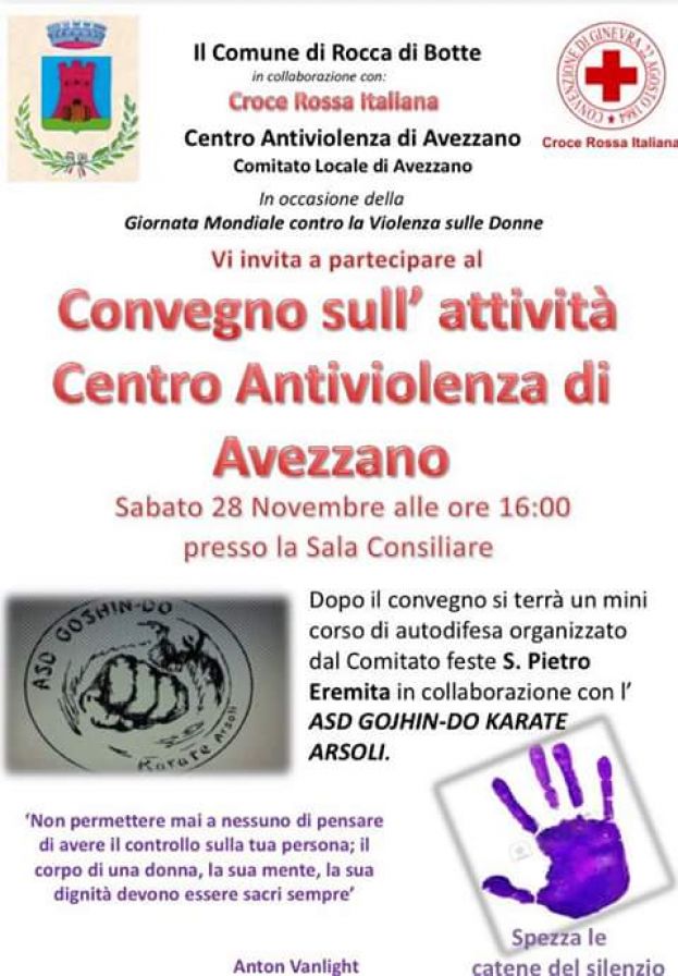 INTERESSANTE CONVEGNO A ROCCA DI BOTTE SULL'ATTIVITA' DEL CENTRO ANTIVIOLENZA DI AVEZZANO