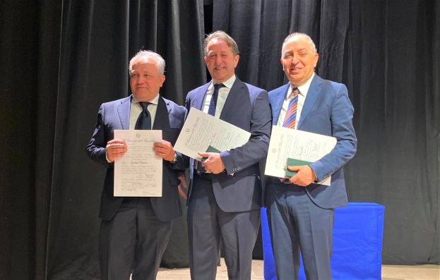Da sinistra Giustino Polimene (Pescara), Antonio Di Felice (Torano Nuovo), Dario Mazzulli (Cerchio)