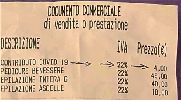 Scontrino Fiscale,Coronavirus