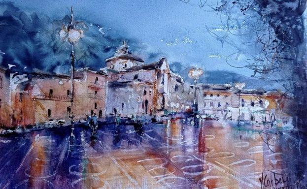 piazza Umberto I Luco dei Marsi, Marcello Carboni