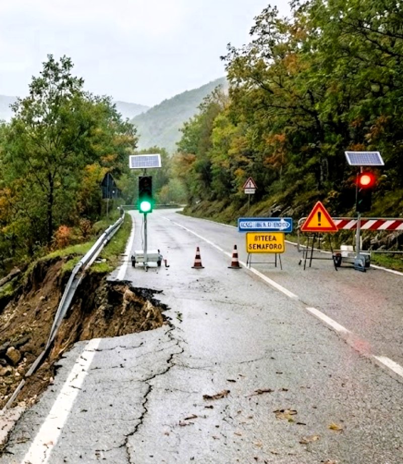 Strada franata
