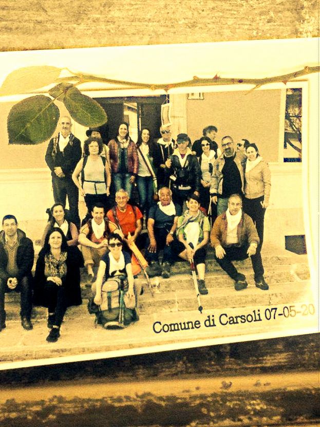 I PELLEGRINI DEL “CAMMINO DEL VOLTO SANTO” ACCOLTI DALL’AMMINISTRAZIONE COMUNALE DI CARSOLI