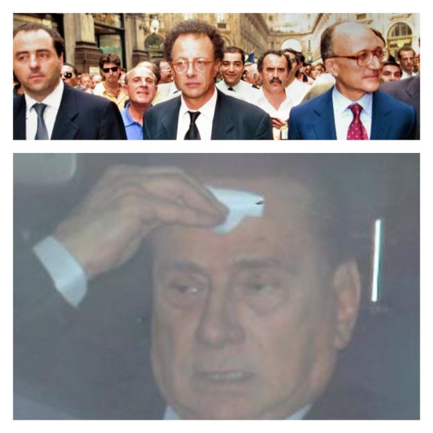 Berlusconi e i magistrati di Mani Pulite