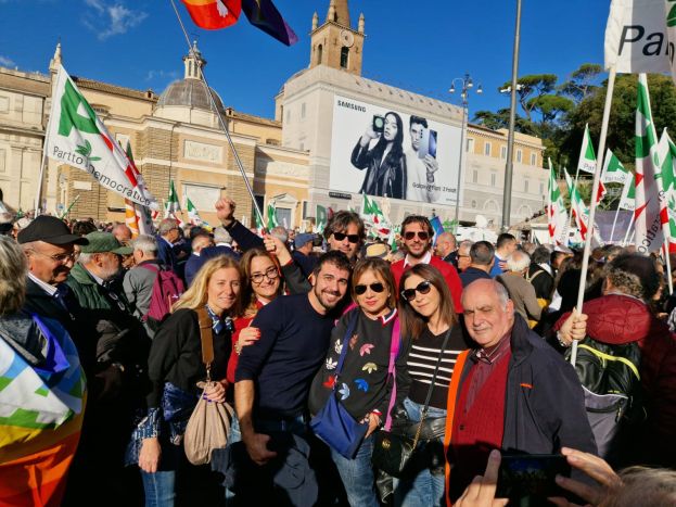 Manifestazione Pd Roma