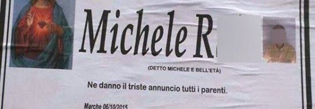 SI FINGE MORTO PER SCOPRIRE LA REAZIONE DI AMICI E PARENTI,MA NEL MANIFESTO C'E' UN INDIZIO