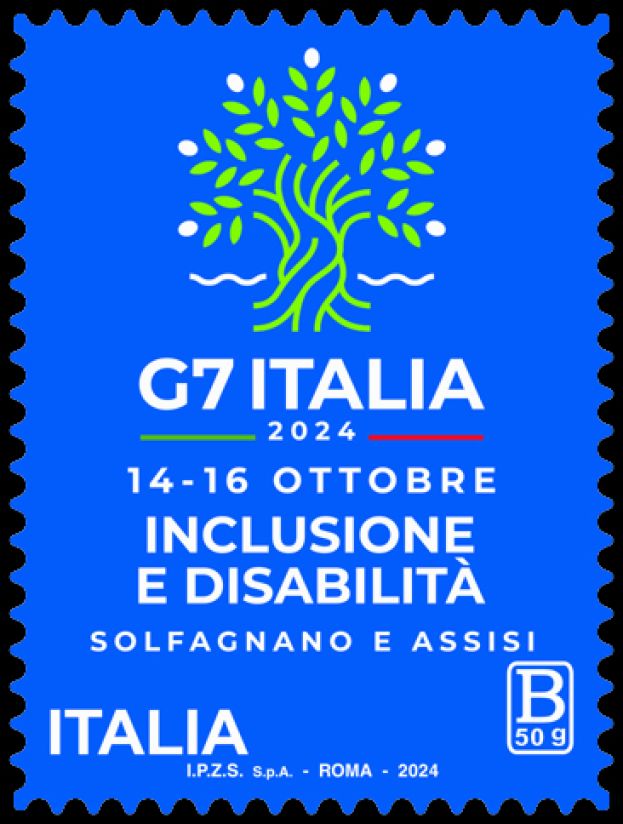 FRANCOBOLLO G7 ITALIA - INCLUSIONE E DISABILITA'